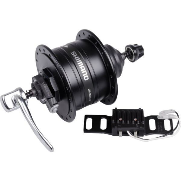 Shimano Dynamonaaf Hd -3d37 3 Watt - 32 Löcher - Mittelschloss - Schneller Spanner - Schwarz