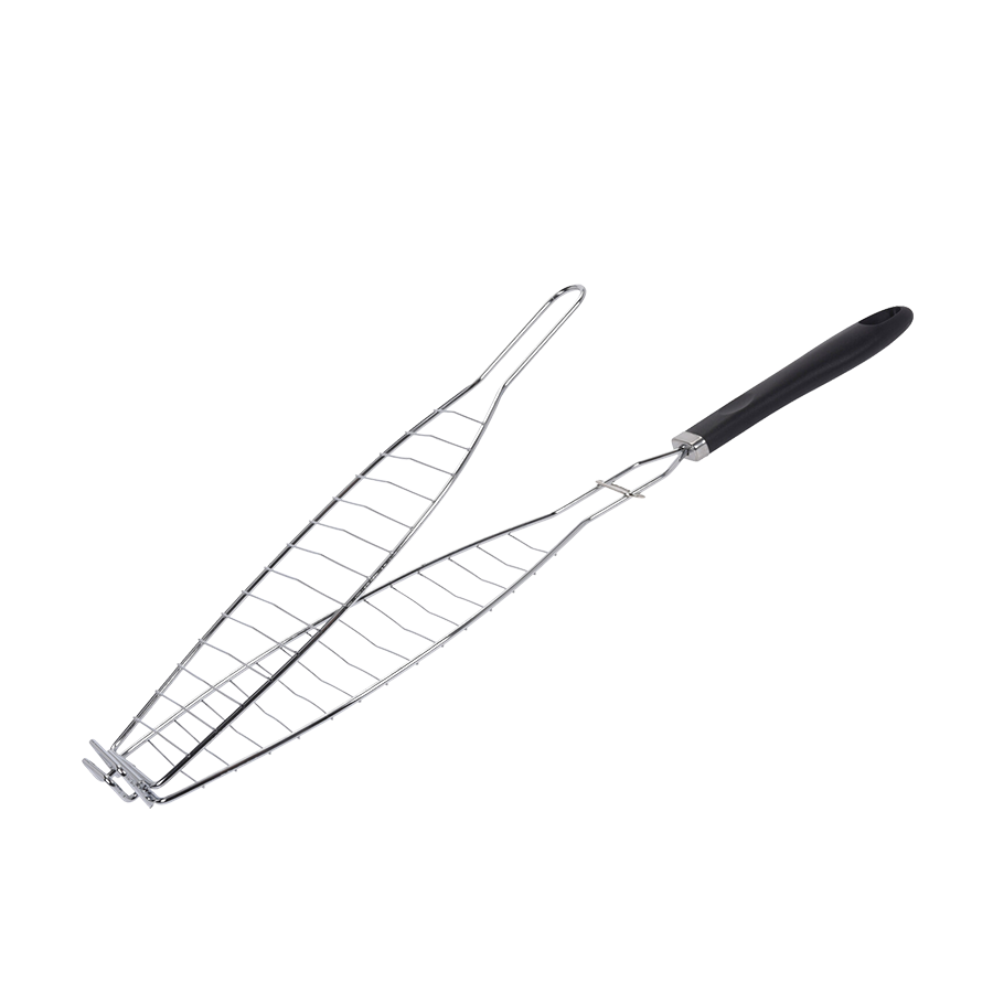 BBQ Fischgrill 58 cm schwarz verchromt