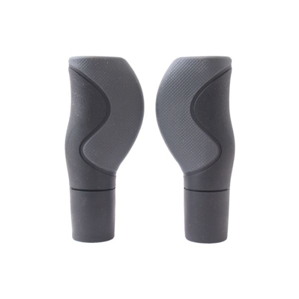 Ergonomische Griffset - 2 Komponenten - 130 130 mm - Schwarzgrau - mit Schneiderkante - Stange -Endkappe