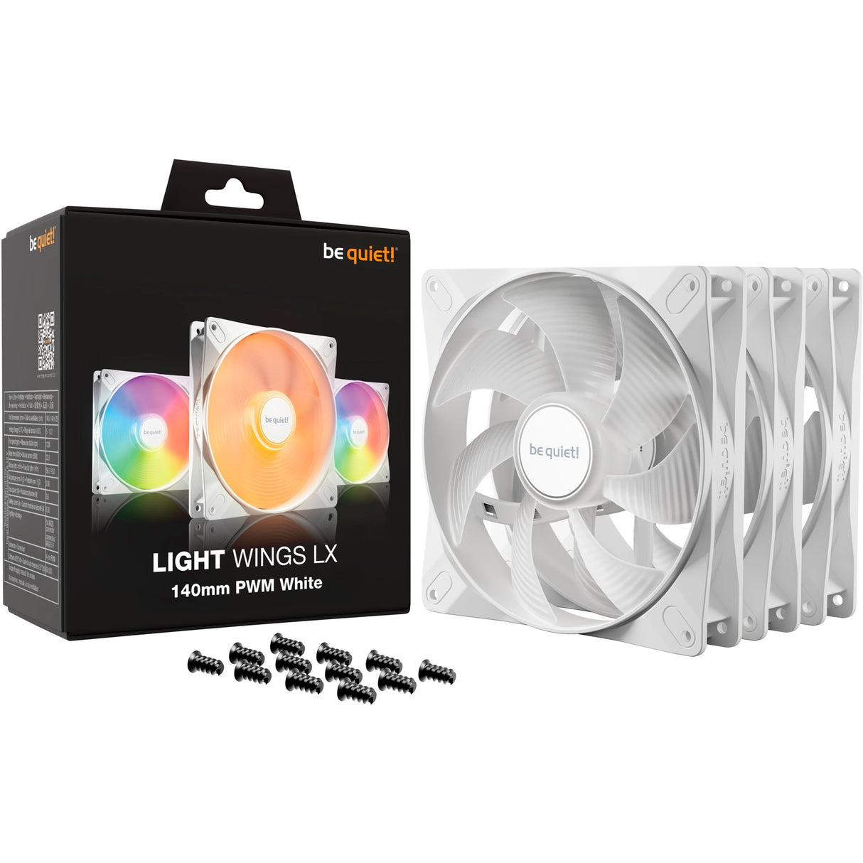 Ruhig sein! Licht lx 140mm pwm Dreierpack weiß