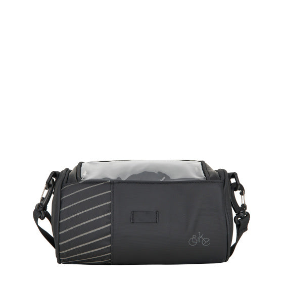 Wasserabweisende Fahrrad-Gravel-Lenkertasche mit Schultergurt, 4,7 l, Schwarz