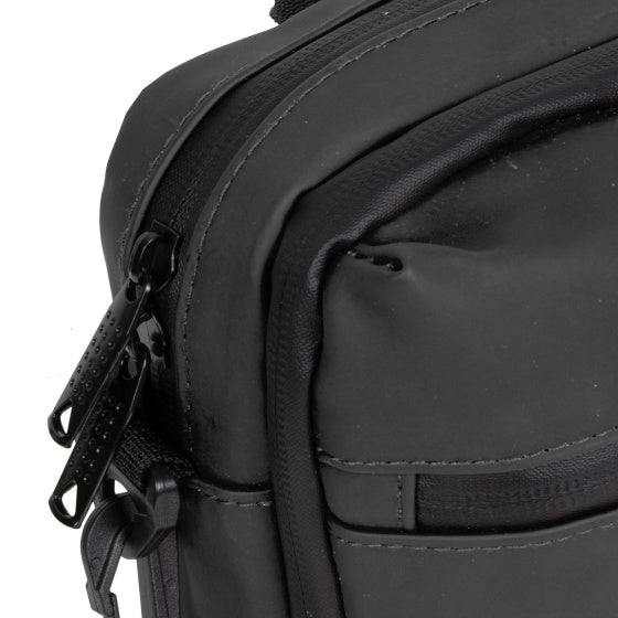 Spritzwasserabweisende Fahrrad-Lenkertasche mit Schultergurt 3l schwarz