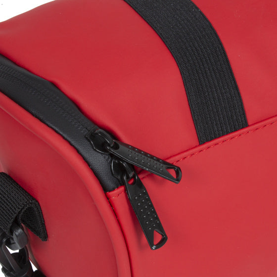 Spritzwasserabweisende Fahrrad-Lenkertasche mit Schultergurt 3l rot