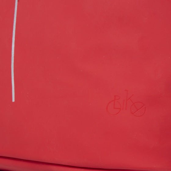 Spritzwasserabweisende Fahrrad-Lenkertasche mit Schultergurt 6l rot