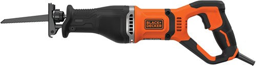 Black+Decker bes301 750w Säbelsäge mit Asthalter | 1 Sägeblatt Holz | 1 Sägeblatt Metall | Zweighalter - bes301-qs