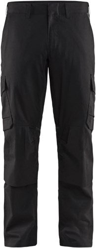 Blåkläder industrie werkbroek stretch met kniezakken 14481832 | zwart donkergrijs | maat 52 - 7330509760840