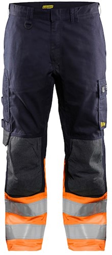 Blåkläder multinorm inherent werkbroek 14881513 | marineblauw oranje | maat 50 - 7330509720400