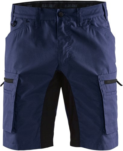 Blåkläder service short stretch 14491845 | marineblauw zwart | maat 48 - 7330509538548