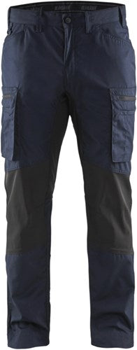 Blåkläder service werkbroek met stretch 14591845 | donker marineblauw zwart | maat 60 - 7330509498361