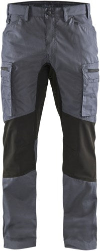Blåkläder service werkbroek met stretch 14591845 | grijs zwart | maat 52 - 7330509498743