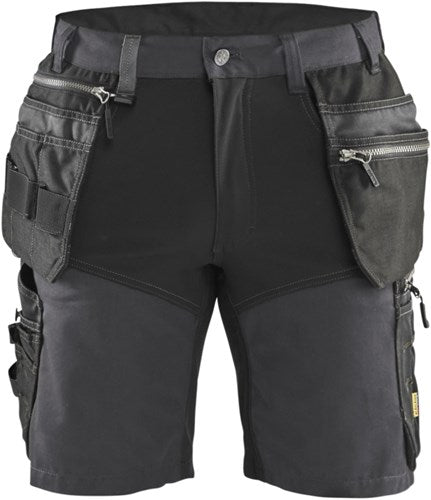 Blåkläder short met stretch 15981860 | medium grijs zwart | maat 48 - 7330509838389