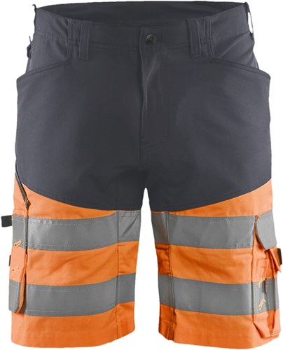 Blåkläder short met stretch high-vis 15411811 | medium grijs high vis oranje | maat 62 - 7330509748350