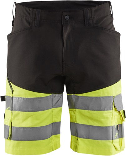 Blåkläder short met stretch high-vis 15411811 | zwart high vis geel | maat 52 - 7330509692158