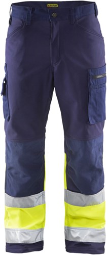 Blåkläder softshell werkbroek high-vis 15622517 | marine high vis geel | maat 56 - 7330509586037
