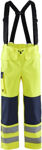 Blåkläder vlamvertragende regenbroek level 2 13132022 | high-vis geel marineblauw | maat 4xl - 7330509783597