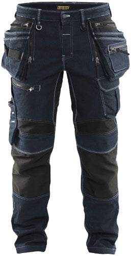 Blåkläder werkbroek denim stretch x1900 19901141 | marineblauw zwart | maat c54 - 7330509531891