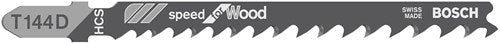 Bosch Zubehör 5-fach Geschwindigkeit für Holzstichsägeblatt T144D – 2608630040