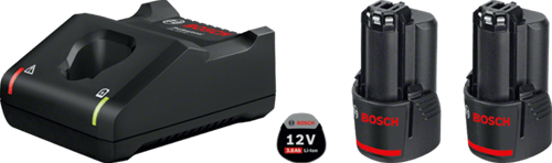 Bosch Blue Starter Set Premium – 2 x GBA 12 V 6,0 Ah + Gal 12 V-40 Professional – 1600A01B20
