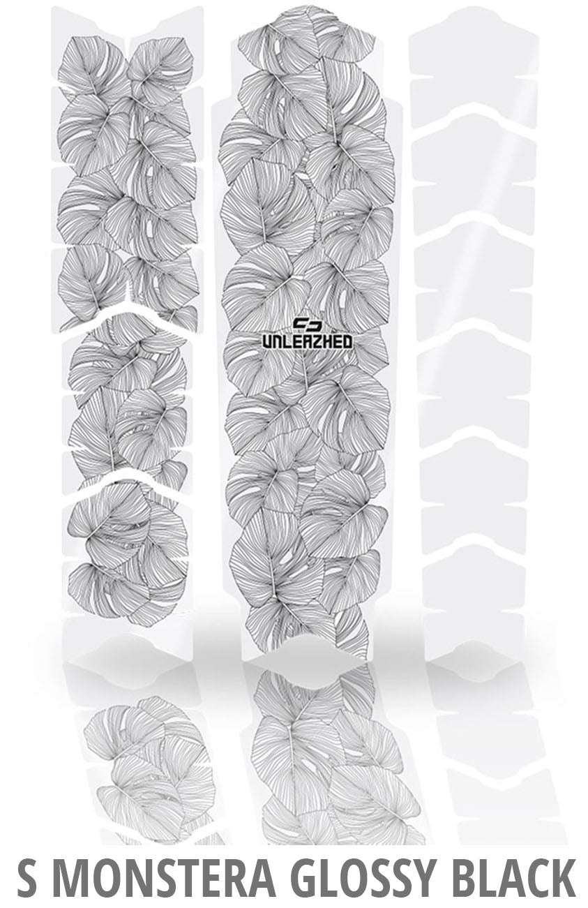 Unleazed Rahmenschutzfolie Monstera schwarz glänzend