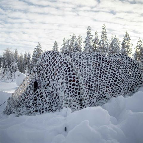 Buteo Photo Gear Camoufagenet 3 Weiß grau 2,4x3 m