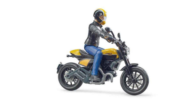 Bruder Motorrad Ducati Scrambler mit Fahrer