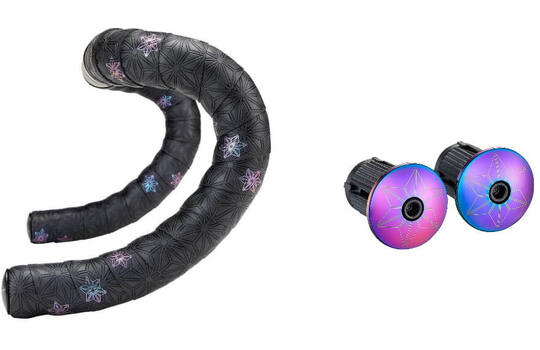 Supacaz – Super klebriges Kush Galaxy Lenkerband, schwarzer Ölteppich
