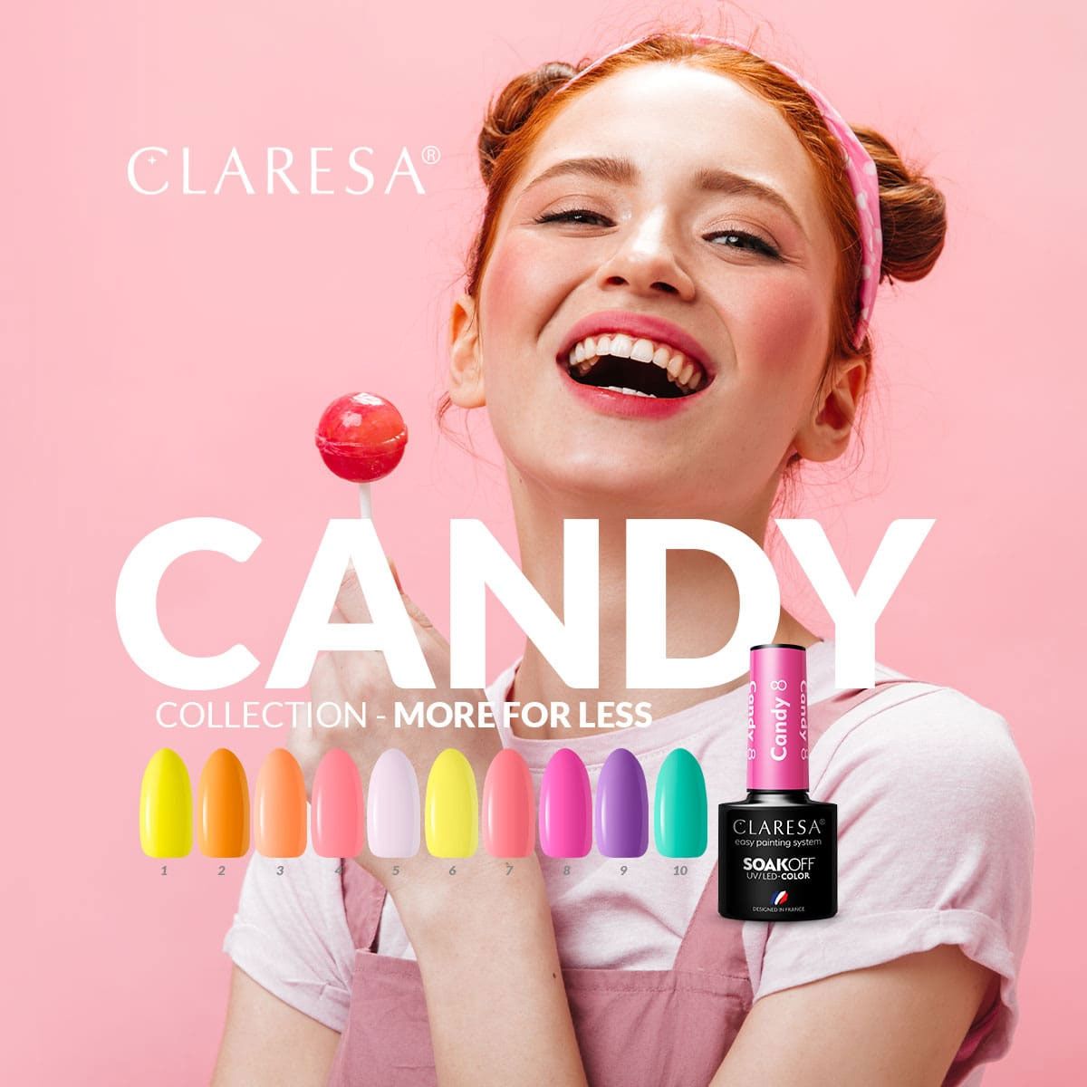 Claresa UV-LED-Gel-Nagellack, 5 ml, Candy 3