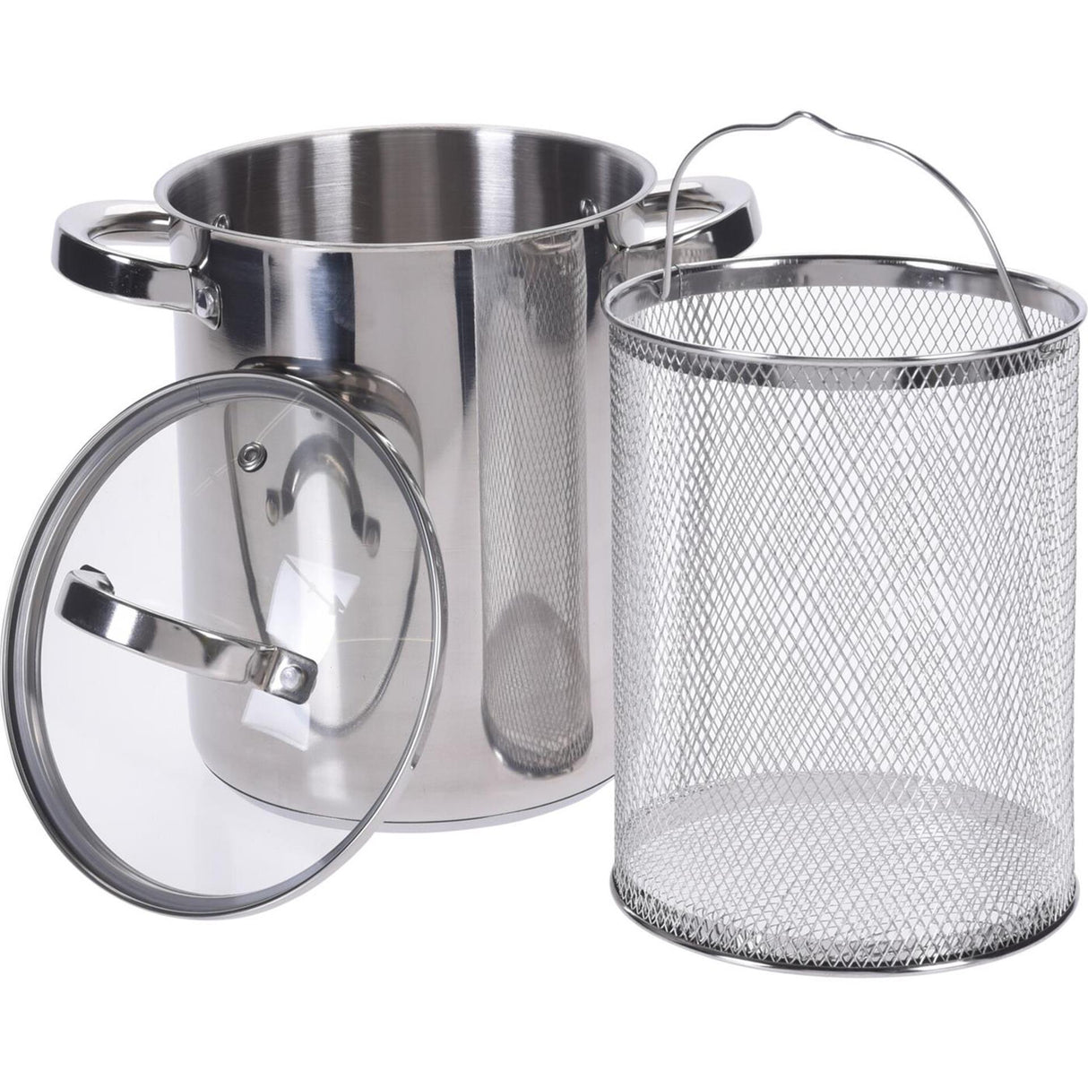 Spargelpfanne + Glasdeckel 4,2 l aus Edelstahl von Excellent Houseware