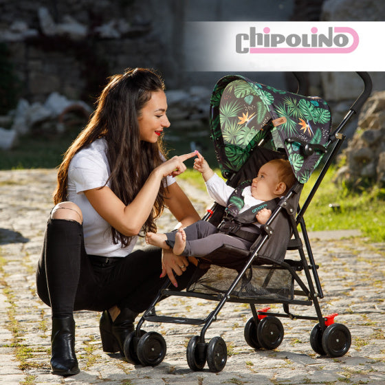 Chipolino Amaya faltbar plooibuggy buggy leinen grau schwarz schwarz