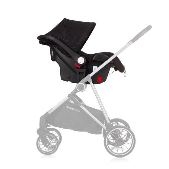 Chipolino Aura-Autositz mit Adaptern 40-85 cm Gruppe 0+ Obsidian Schwarz