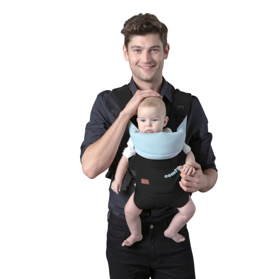 Chipolino bequemer ergonomischer Babytrage mit 4 Babypositionen schwarzblau