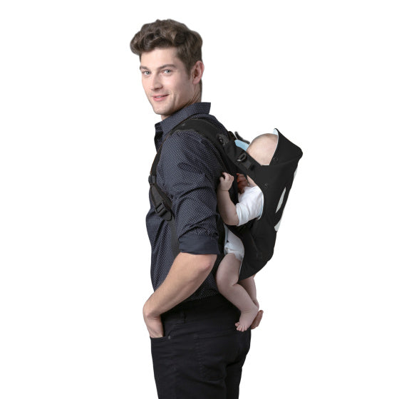 Chipolino bequemer ergonomischer Babytrage mit 4 Babypositionen schwarzblau
