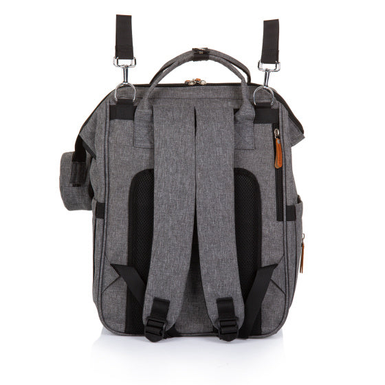 Chipolino -Rucksackwickeltasche mit zusätzlichem Speicherplatz Granitgrau
