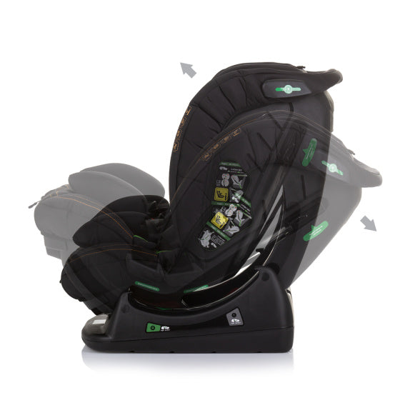 Chipolino Aviato Autositz I-Größe 40-150 cm Gruppe 0+, 1, 2 und 3 Obsidian Schwarz
