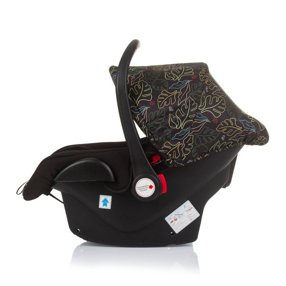 Chipolino Havanna-Autositz mit Adaptern 40-85 cm Gruppe 0+ Obsidian Blätter schwarz