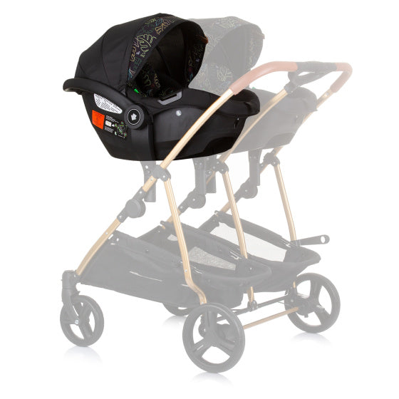 Chipolino Duo Autositz 40-87 cm Gruppe 0+ Obsidian Blätter schwarz
