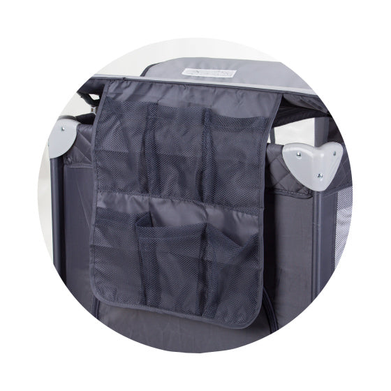 Chipolino faltbares Camping -Cot mit wechselnden Kissen -Granit -Anthraziten
