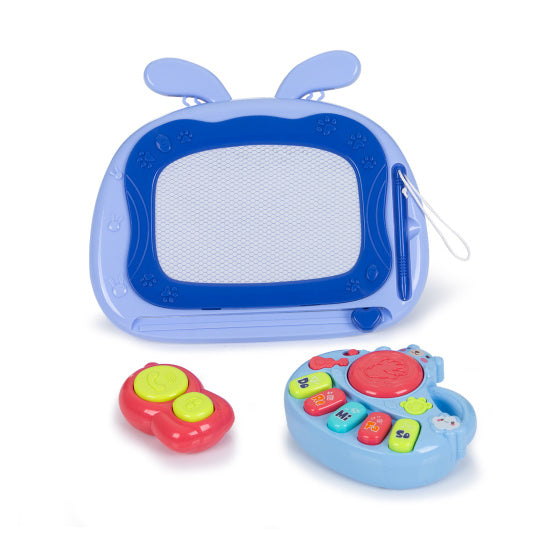 Chipolino Funny Game Walker mit Klavier, Telefon Zeichenbrett Blau