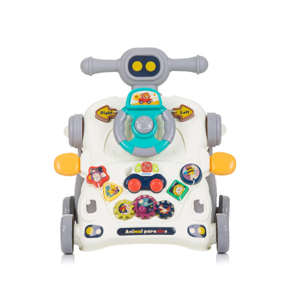 Chipolino Car 3-in-1 Walker mit Spielzeugauto Musik grau