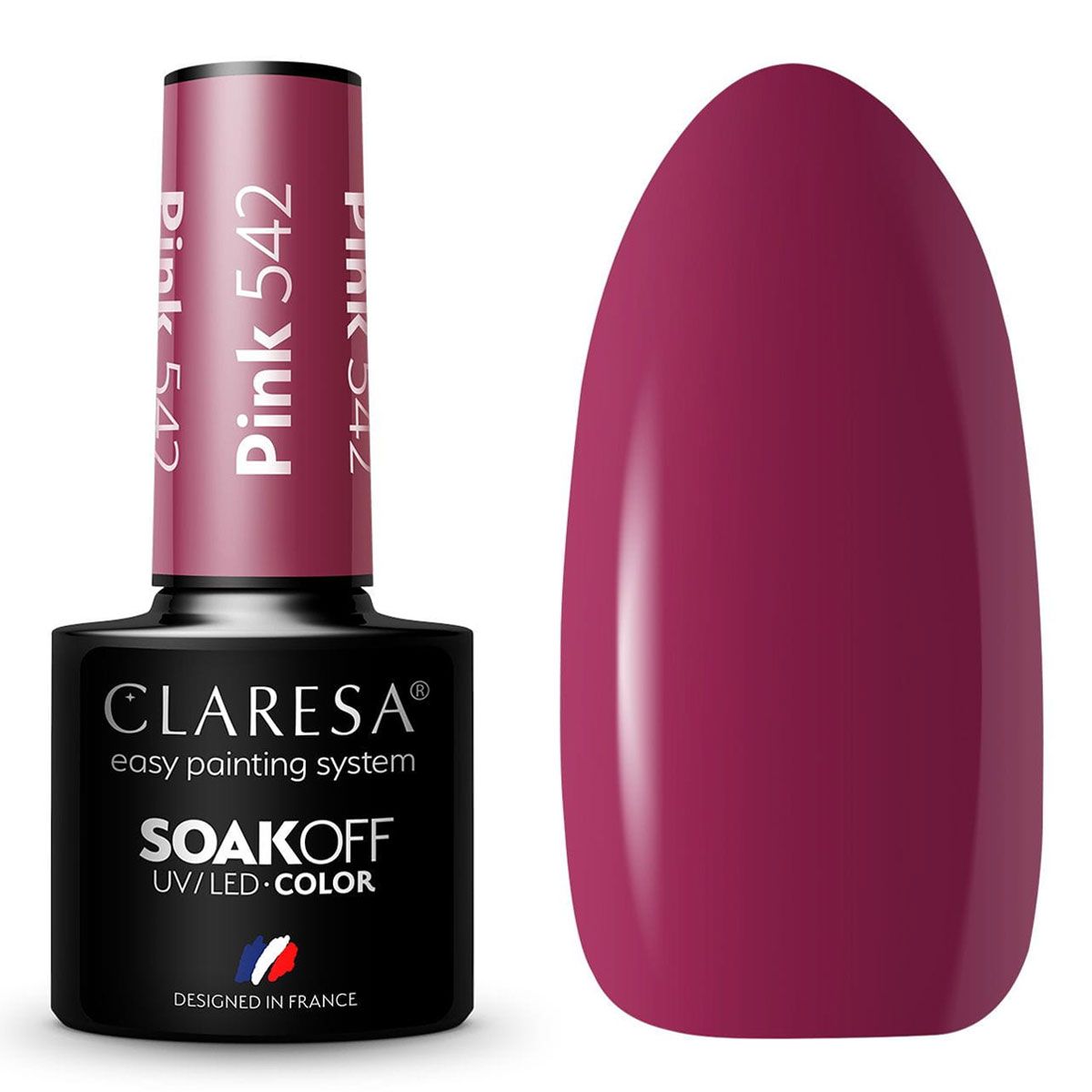 Claresa UV-LED-Gel-Nagellack, 5 ml, Pink 542, klassischer Look
