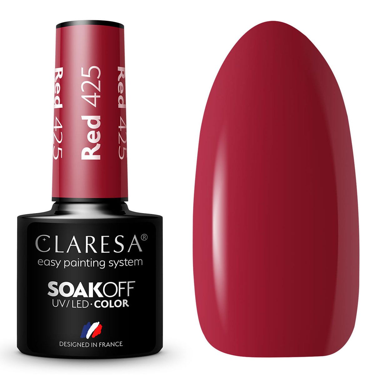 Claresa UV-LED-Gel-Nagellack, 5 ml, Rot 425 Rainbow Explosion