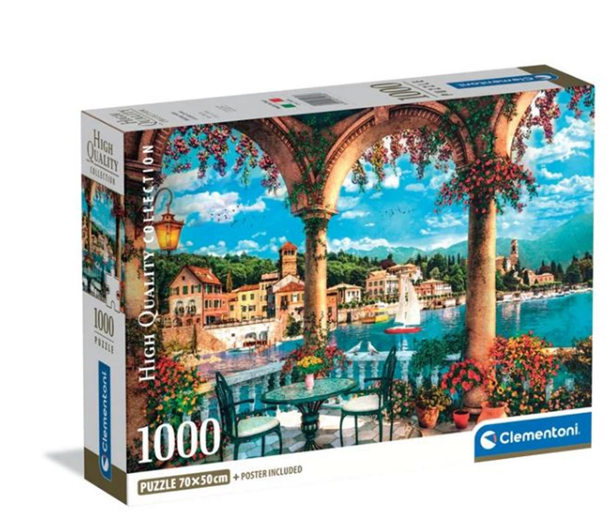 Clementoni puzzel 1000 stukjes balcony view of lake como compact