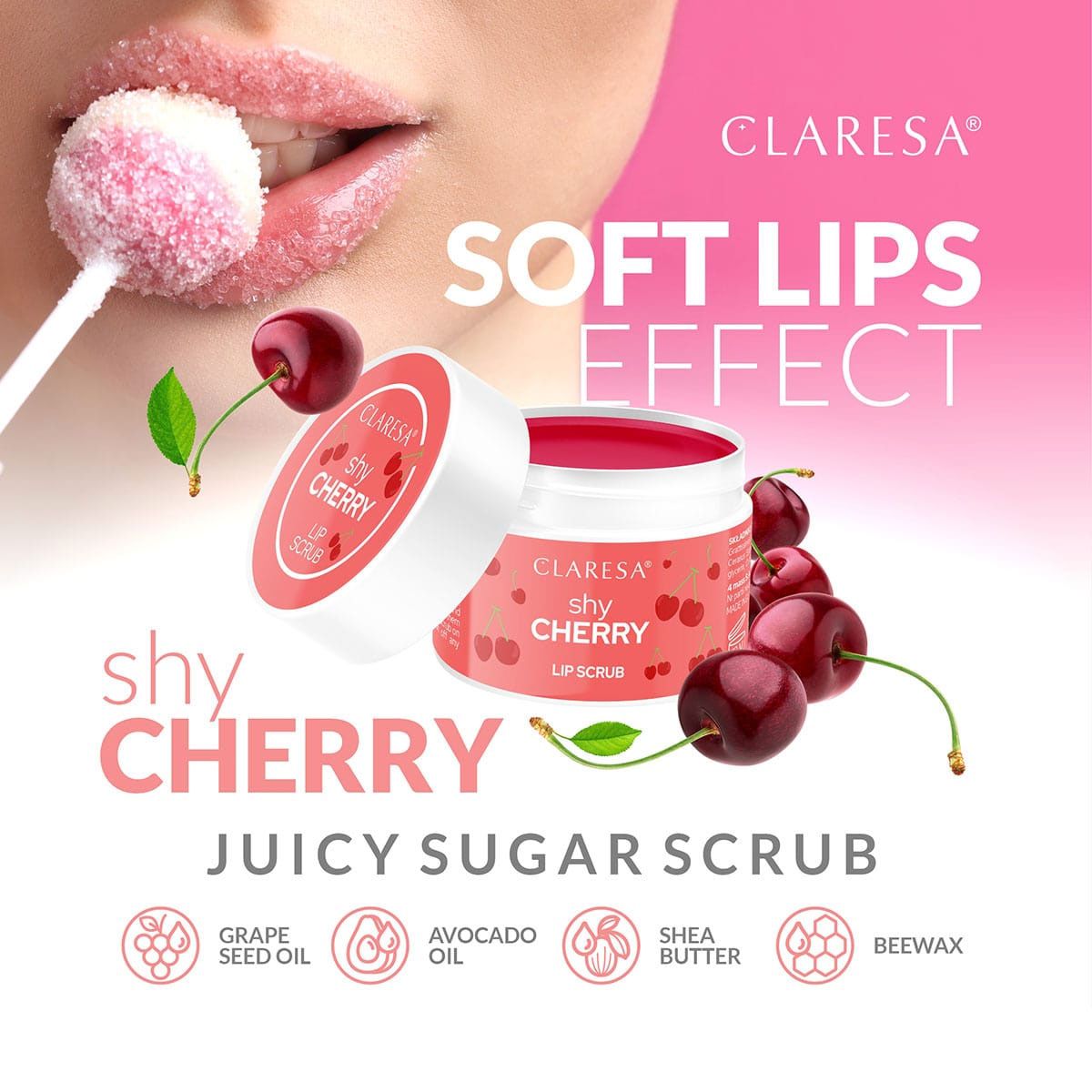 Claresa Lippenpeeling Shy Cherry 15gr.