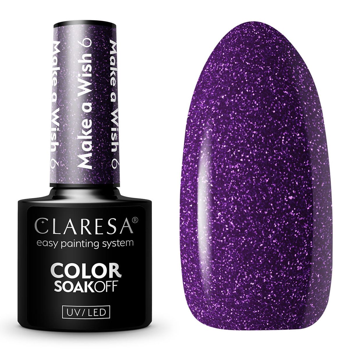 Claresa UV-LED-Gel-Nagellack, 5 ml, Make a Wish 6