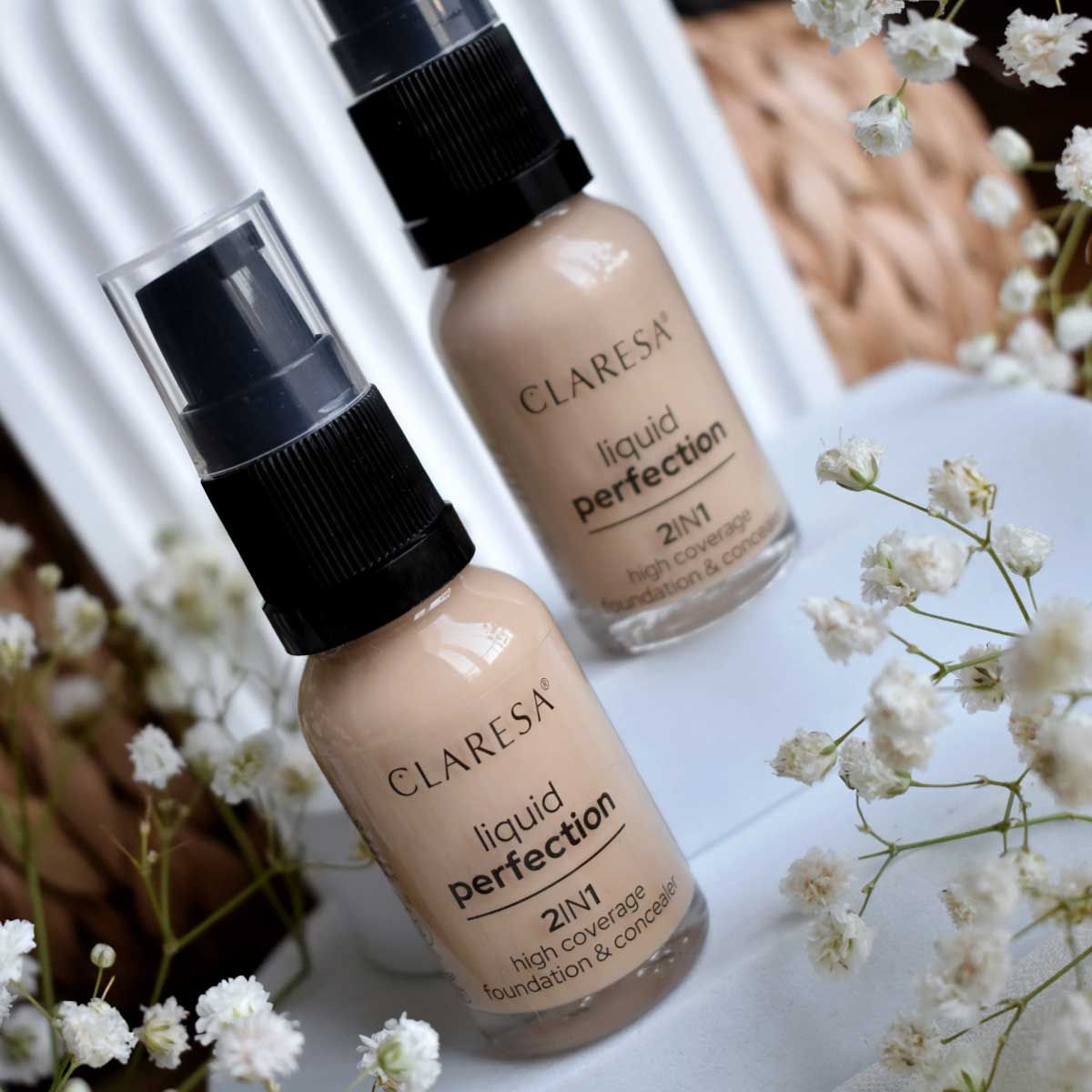Claresa Liquid Perfection 2-in-1 Concealer und Foundation 101,5 Vanille 18gr.