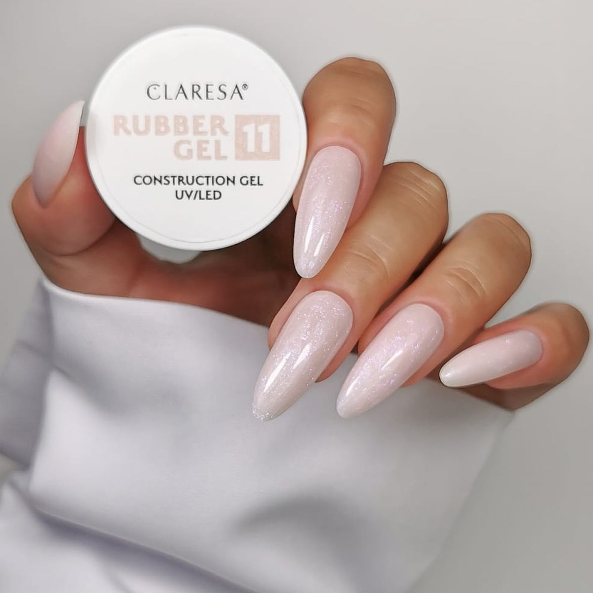 Claresa Gummigel 11 glitzernd zartrosa 90gr.