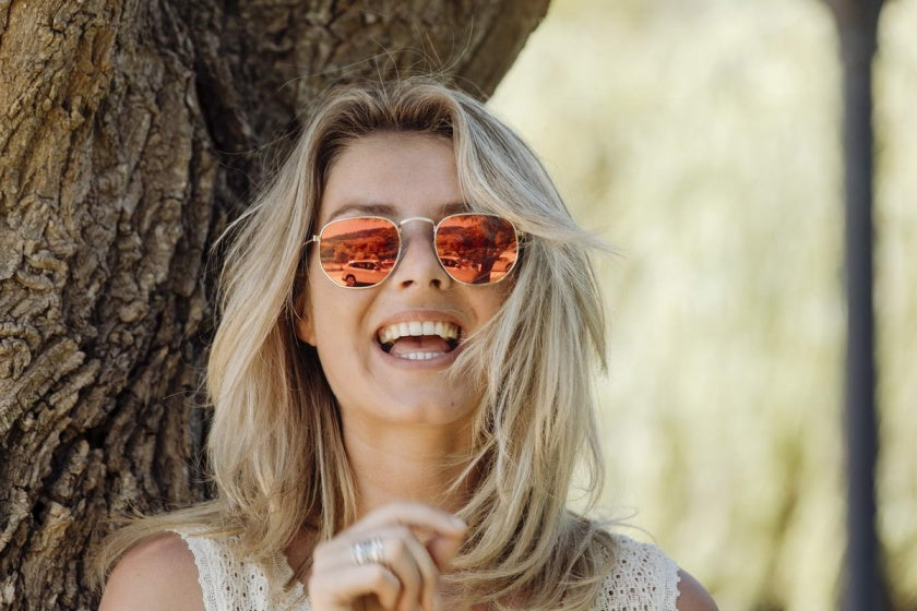 Sonnenbrille Unisex Gold Red (CWI2413)