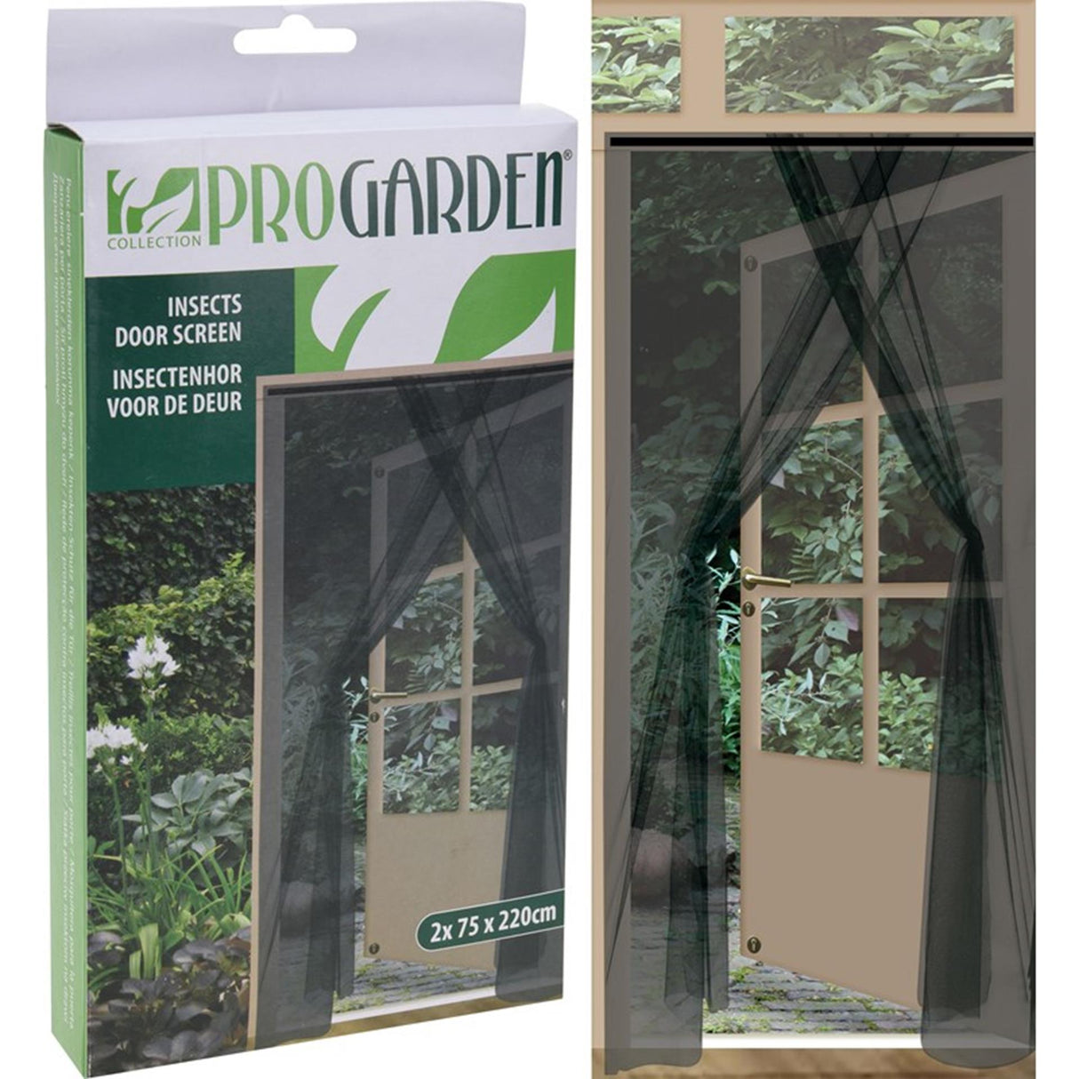 Pro garden insectenhor voor deur set van 2 stuks a 75x220cm