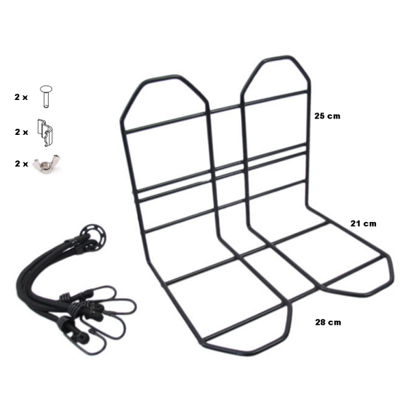 Gepäckdeck 28 cm Stahl schwarz