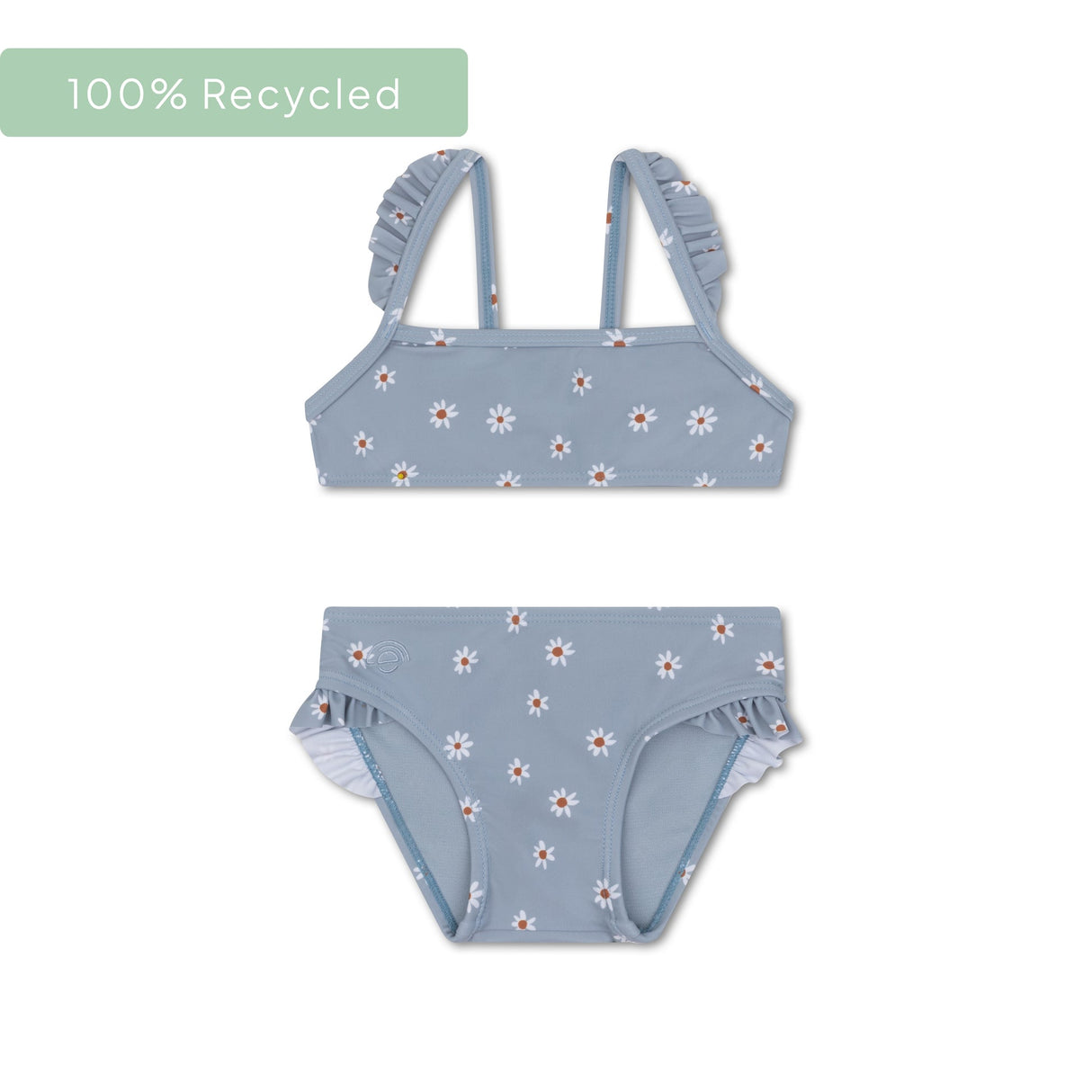 Gänseblümchenblume | Blauer UV-Bikini für Mädchen